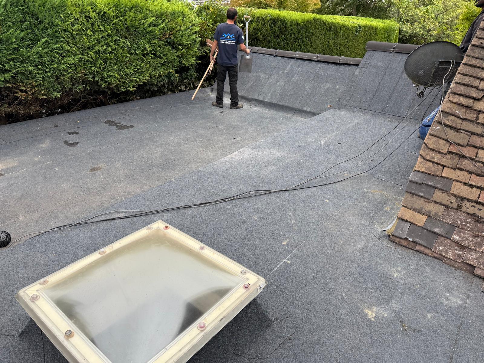 Finished torch-on flat roof in Chesham HP5